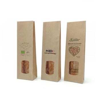 Sacchetto biscotto con finestra trasparente